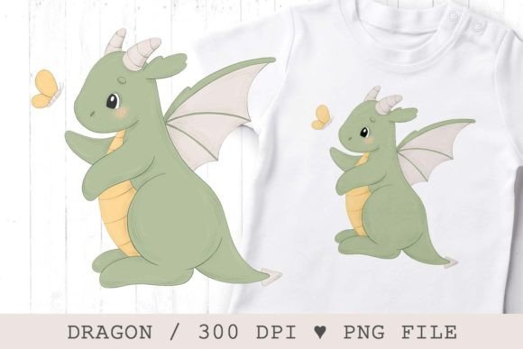 Cute Dragon Clipart PNG File for Creative Projects