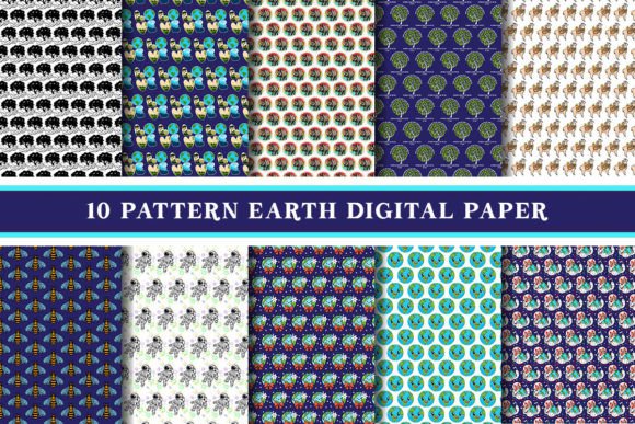 Earth Day Digital Paper Pattern