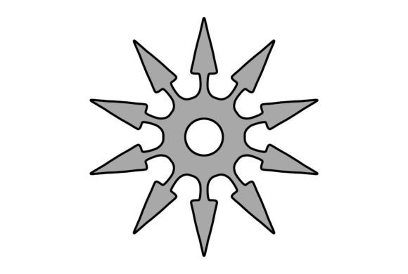 Japanese Shuriken Artwork: A Versatile Design Element for Creative Projects