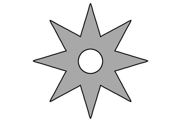 Samurai Star Clipart: A Versatile Graphic Design Element for Modern Creators