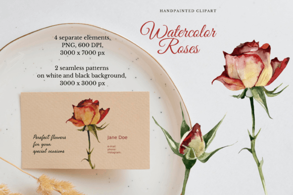 Vintage Roses Watercolor Clipart: A Timeless Design Resource for Creative Projects